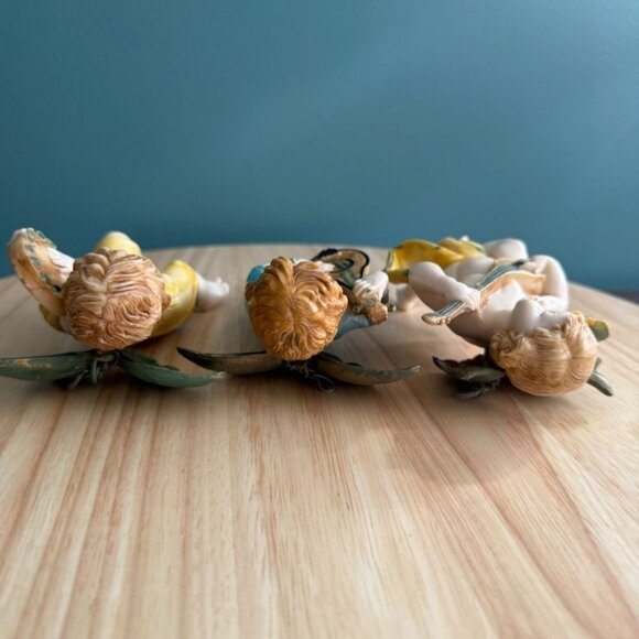 3 Vintage Fontanini Lello Simonelli Musical Cherub Angels Ornaments Italy - Picture 10 of 14